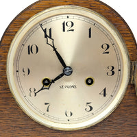 Sessions Restored Antique 8-Day Tiger Oak Art Deco Mantle Clock