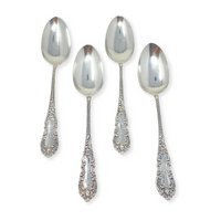 L. Sunderlin & Co. Sterling Silver Monogrammed Antique Serving Spoons (4)
