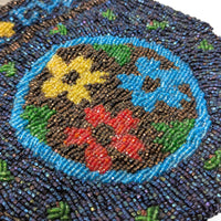 Antique Glass-Beaded Purse with Four-Hinged Frame