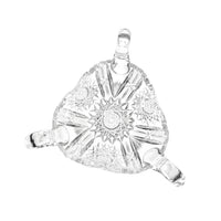 American Brilliant Period Cut Glass 3-Handled Nappy