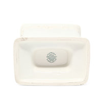 Wedgwood Queensware Cream on Cream 8" Rectangular Footed Vase