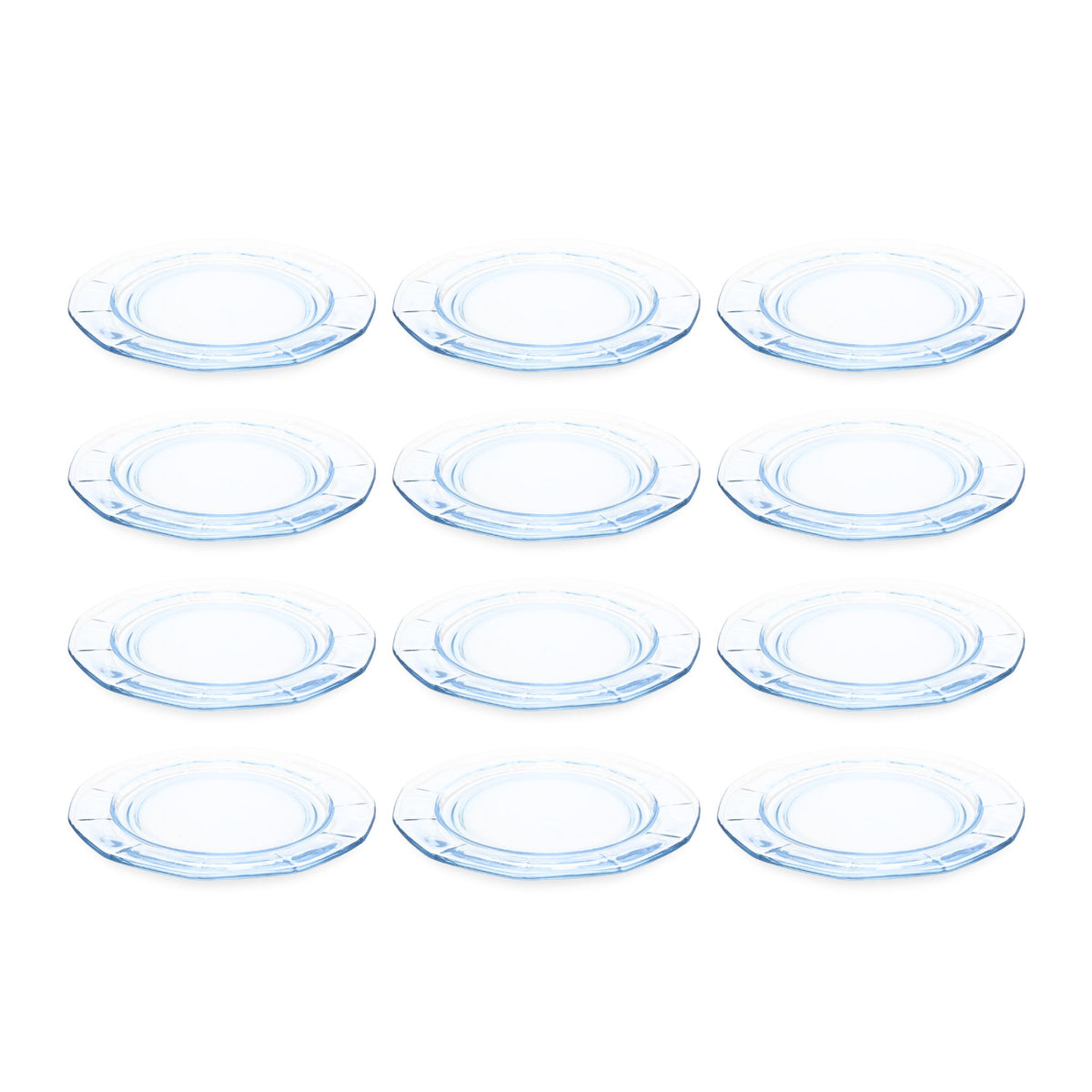 Fostoria "Fairfax" Azure Blue Salad Plates (12)