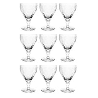 Pairpoint Glass Water Goblets w/ Etched Grapes, Vines & Leaves (9)