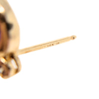 14K Gold Amethyst Triple Heart Dangle Earrings