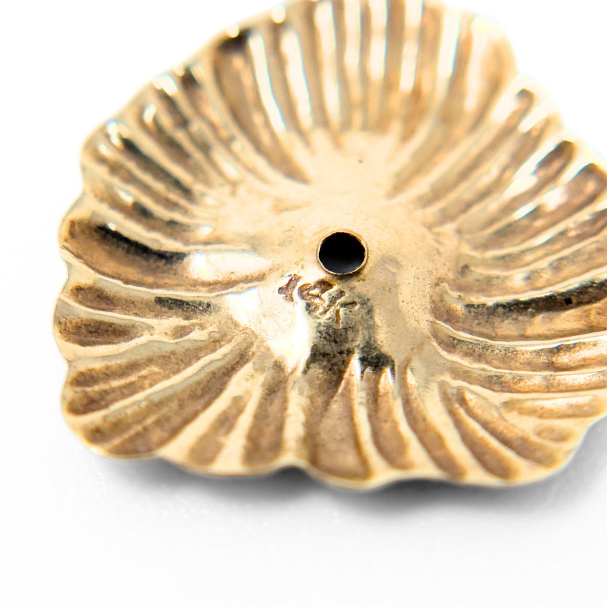 14K Gold Hibiscus Flower Jacket .28tcw Diamond Stud Earrings