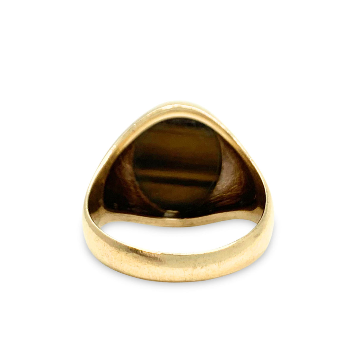 10K Gold Vintage Men’s Tiger Eye Ring - Size 10