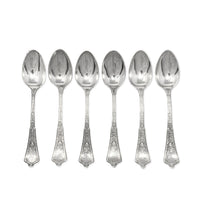 Tiffany & Co. "Persian" Monogrammed Sterling Teaspoons (6)