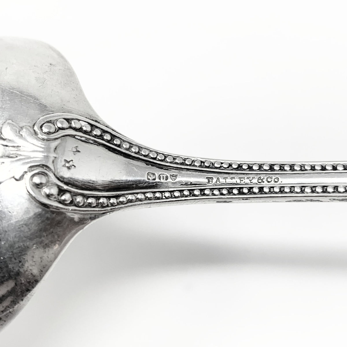 George Sharp for Bailey & Co. Coin Silver Strawberry Scoop, Monogrammed