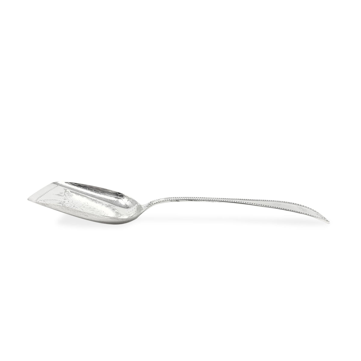 George Sharp for Bailey & Co. Coin Silver Strawberry Scoop, Monogrammed