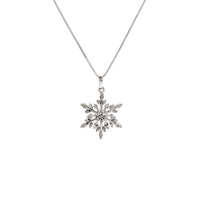 Sterling Silver 18" Snowflake Pendant Necklace