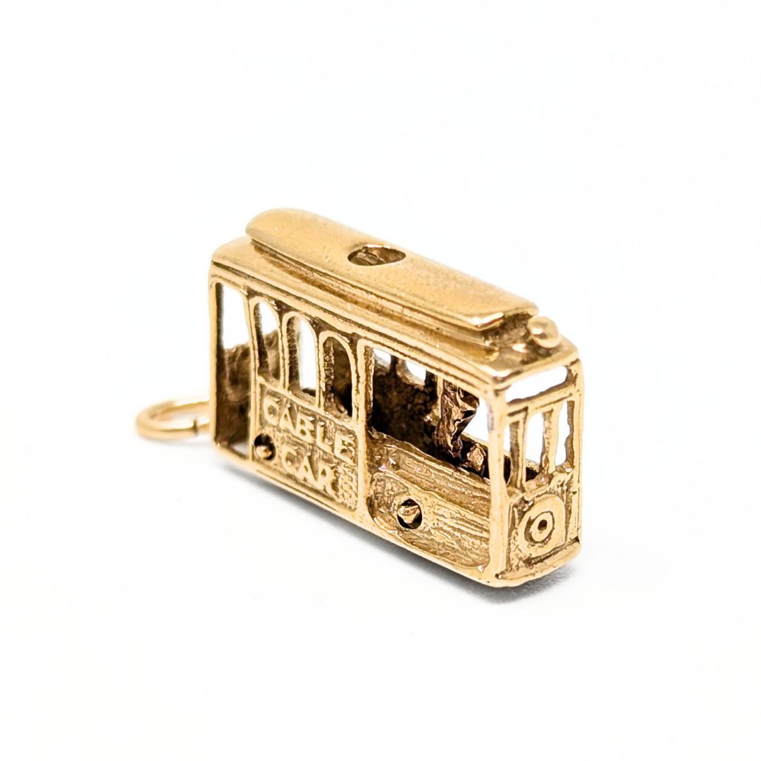 14K Gold Cable Car/ Trolly Charm
