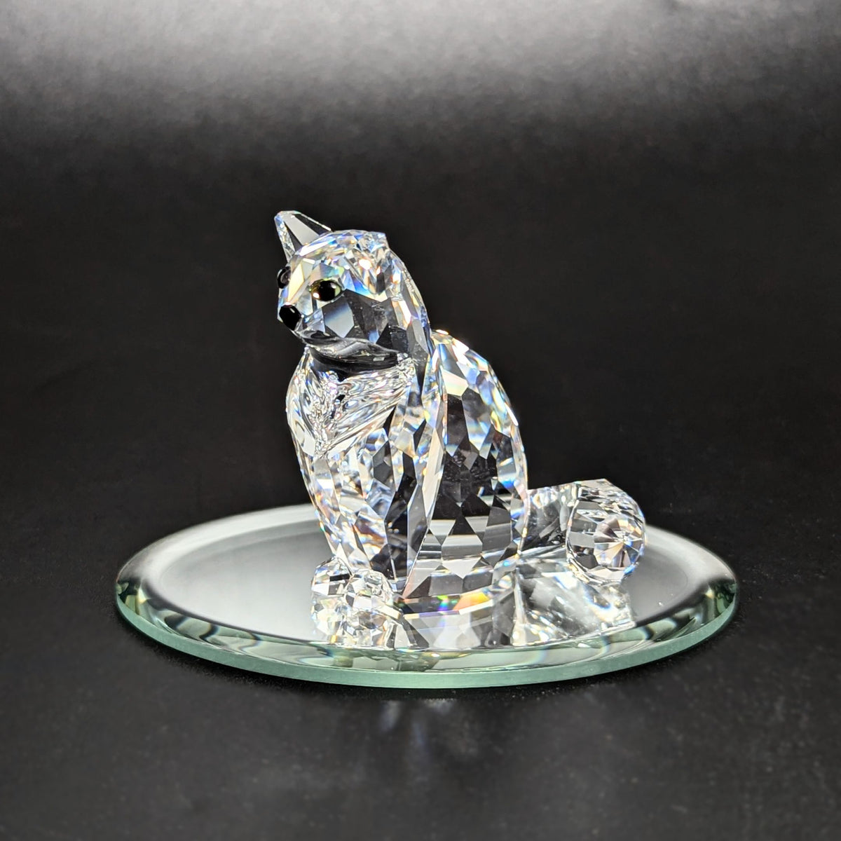 Swarovski Crystal Sitting Cat Figurine (Box & COA)