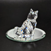 Swarovski Crystal Sitting Cat Figurine (Box & COA)
