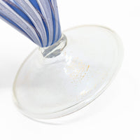 Murano Venetian Blue Zanfirico Latticino Glass Ewer/Pitcher