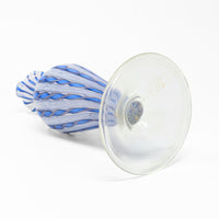 Murano Venetian Blue Zanfirico Latticino Glass Ewer/Pitcher