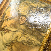 Pair of Vintage Italian Decoupage Prints on Board W/ Gilt Finish