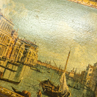 Pair of Vintage Italian Decoupage Prints on Board W/ Gilt Finish