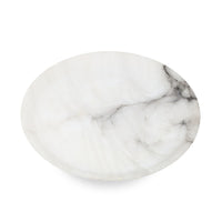 Vintage Natural Alabaster 12" Console Compote Bowl