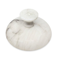 Vintage Natural Alabaster 12" Console Compote Bowl