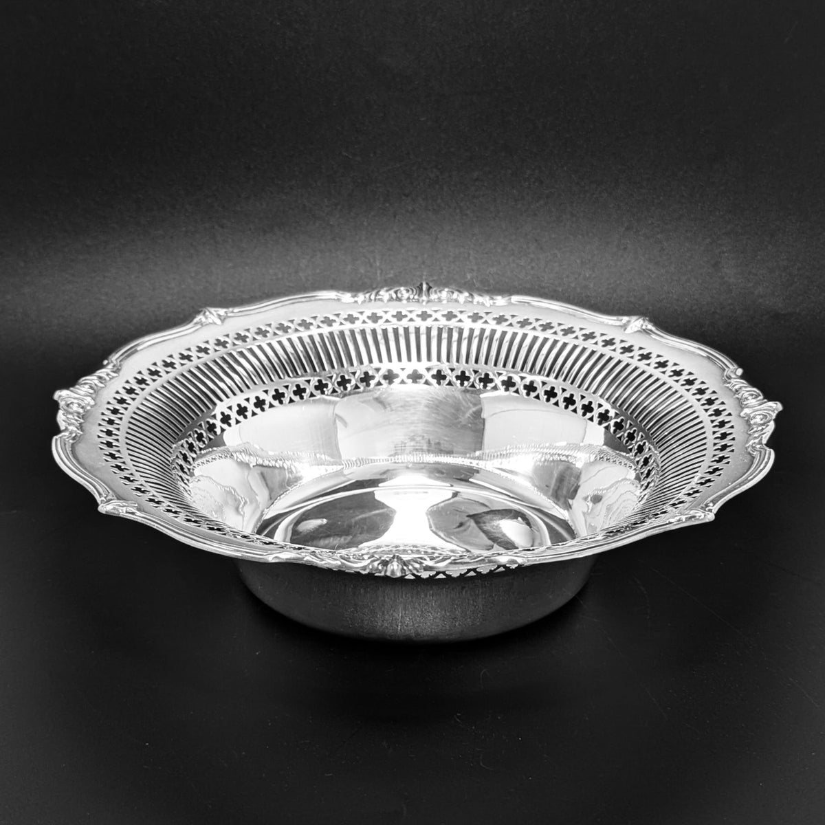 Sterling Silver 9” Pierced Bowl
