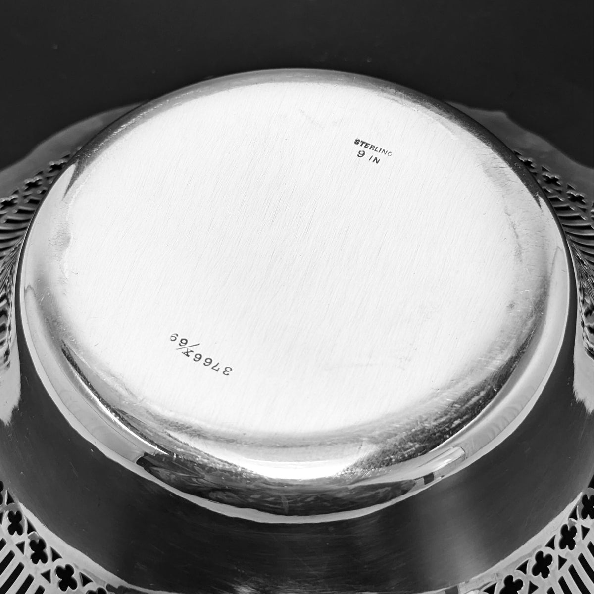 Sterling Silver 9” Pierced Bowl