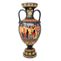 Artist Signed Museum Replica 21" Hercules & Athena Greek Terracotta Amphora