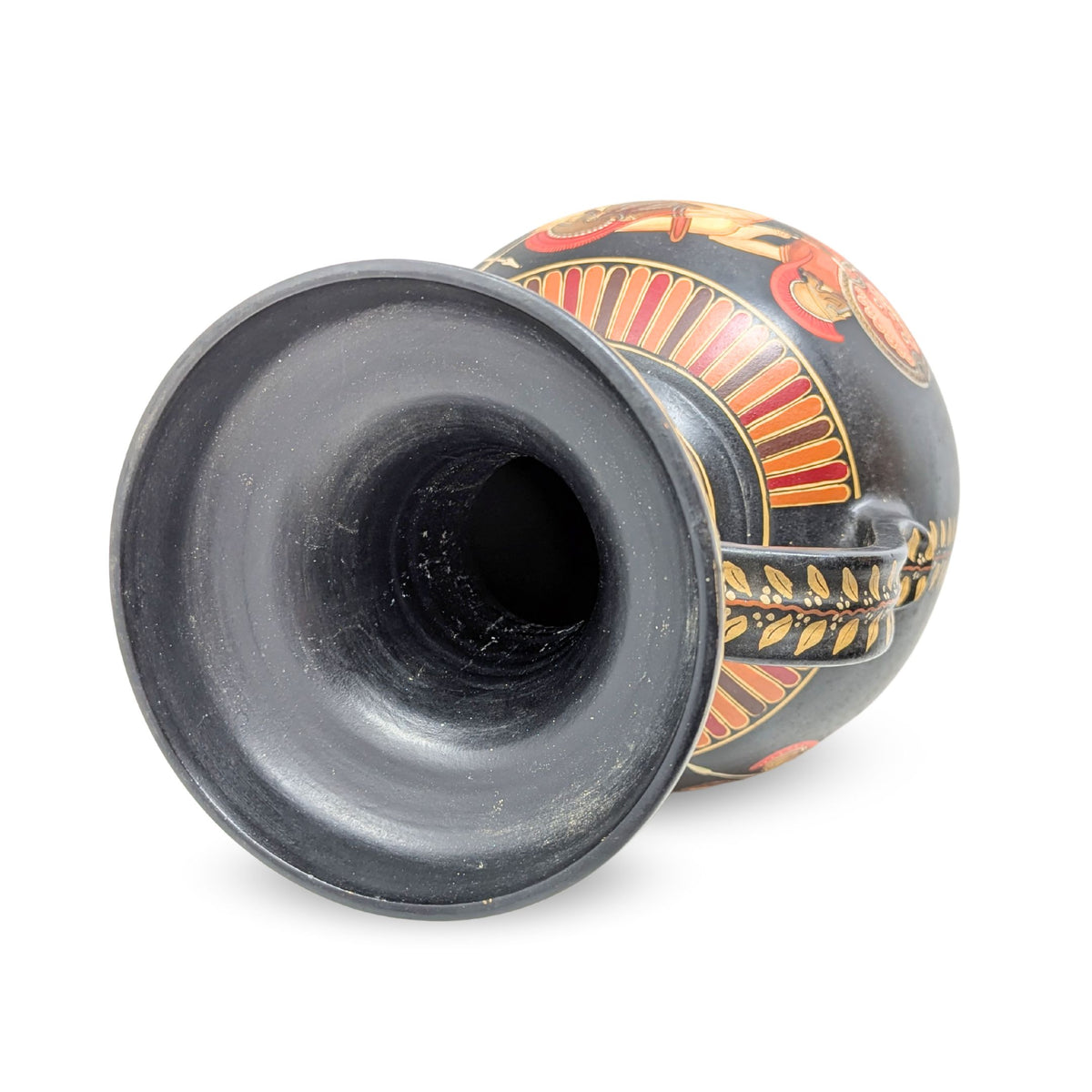 Artist Signed Museum Replica 21" Hercules & Athena Greek Terracotta Amphora