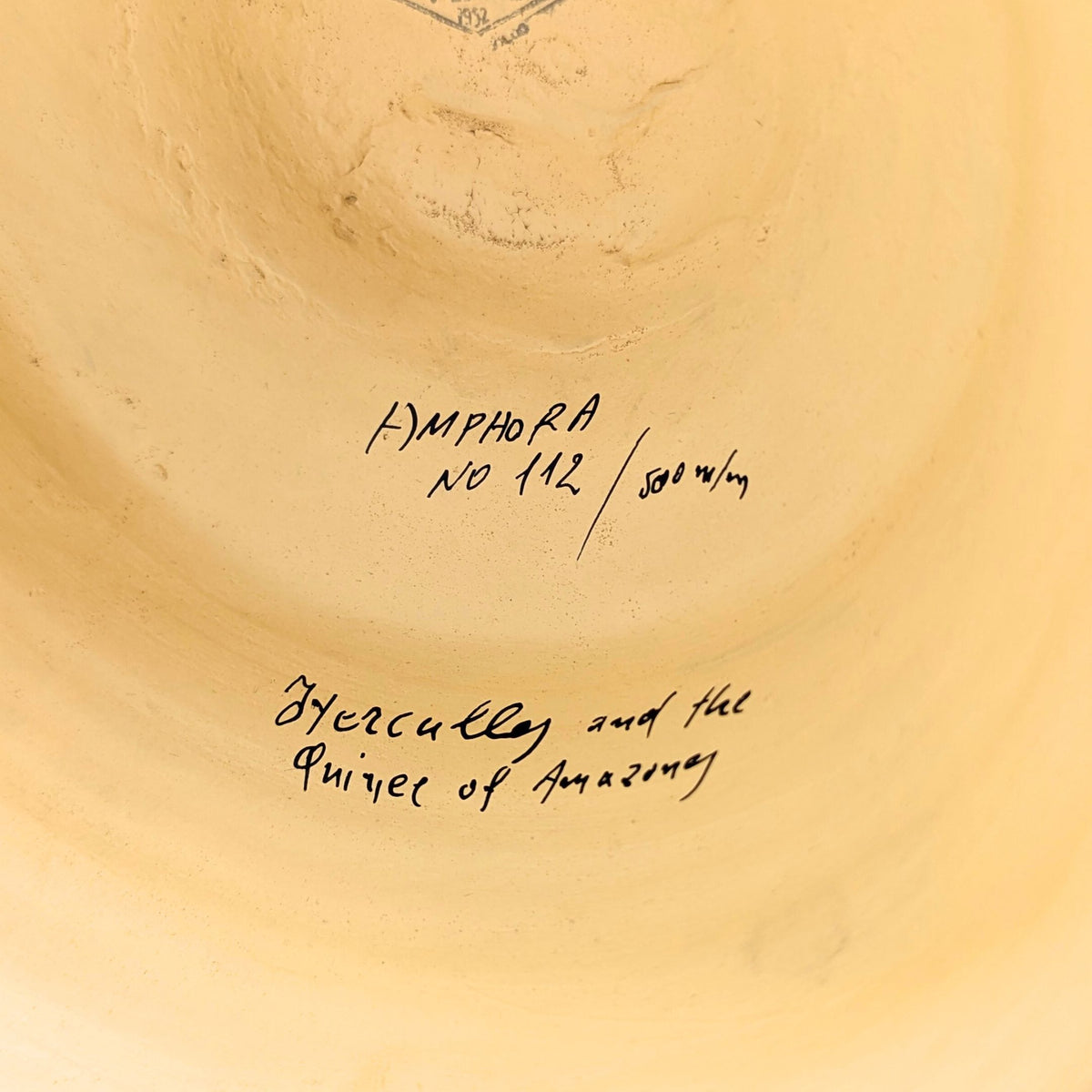 Artist Signed Museum Replica 21" Hercules & Athena Greek Terracotta Amphora