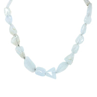 14K Gold Natural Quartz 18" Beaded Necklace