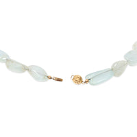 14K Gold Natural Quartz 18" Beaded Necklace