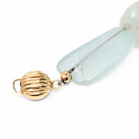 14K Gold Natural Quartz 18" Beaded Necklace