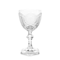 Set of 10 Vintage Fine Cut Crystal Wine Glasses, "R" Monogram