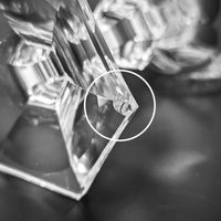 Set of 10 Vintage Fine Cut Crystal Wine Glasses, "R" Monogram