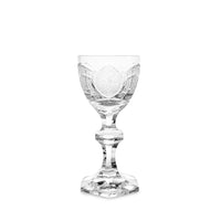 Set of 12 Vintage Fine Cut Crystal Cordial Glasses, "R" Monogram