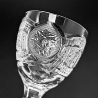 Set of 12 Vintage Fine Cut Crystal Cordial Glasses, "R" Monogram