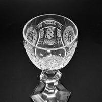 Set of 12 Vintage Fine Cut Crystal Cordial Glasses, "R" Monogram