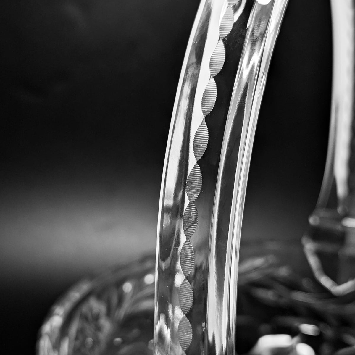 Antique Heisey Glass "Daisy & Leaves" Basket