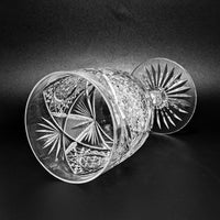 J. Hoare & Co. Signed ABP Cut Glass Water Goblet