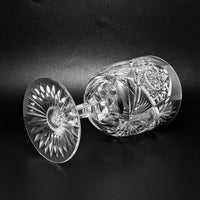 J. Hoare & Co. Signed ABP Cut Glass Water Goblet