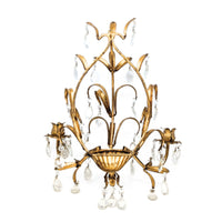 Vintage Gilt Metal 2-Candle Sconce