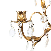 Vintage Gilt Metal 2-Candle Sconce