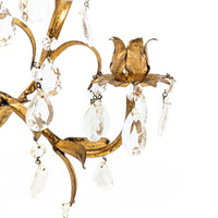 Vintage Gilt Metal 2-Candle Sconce