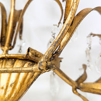 Vintage Gilt Metal 2-Candle Sconce