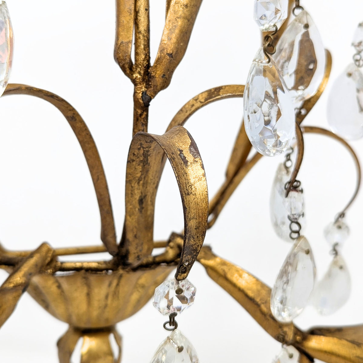 Vintage Gilt Metal 2-Candle Sconce