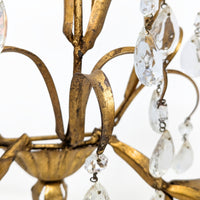 Vintage Gilt Metal 2-Candle Sconce