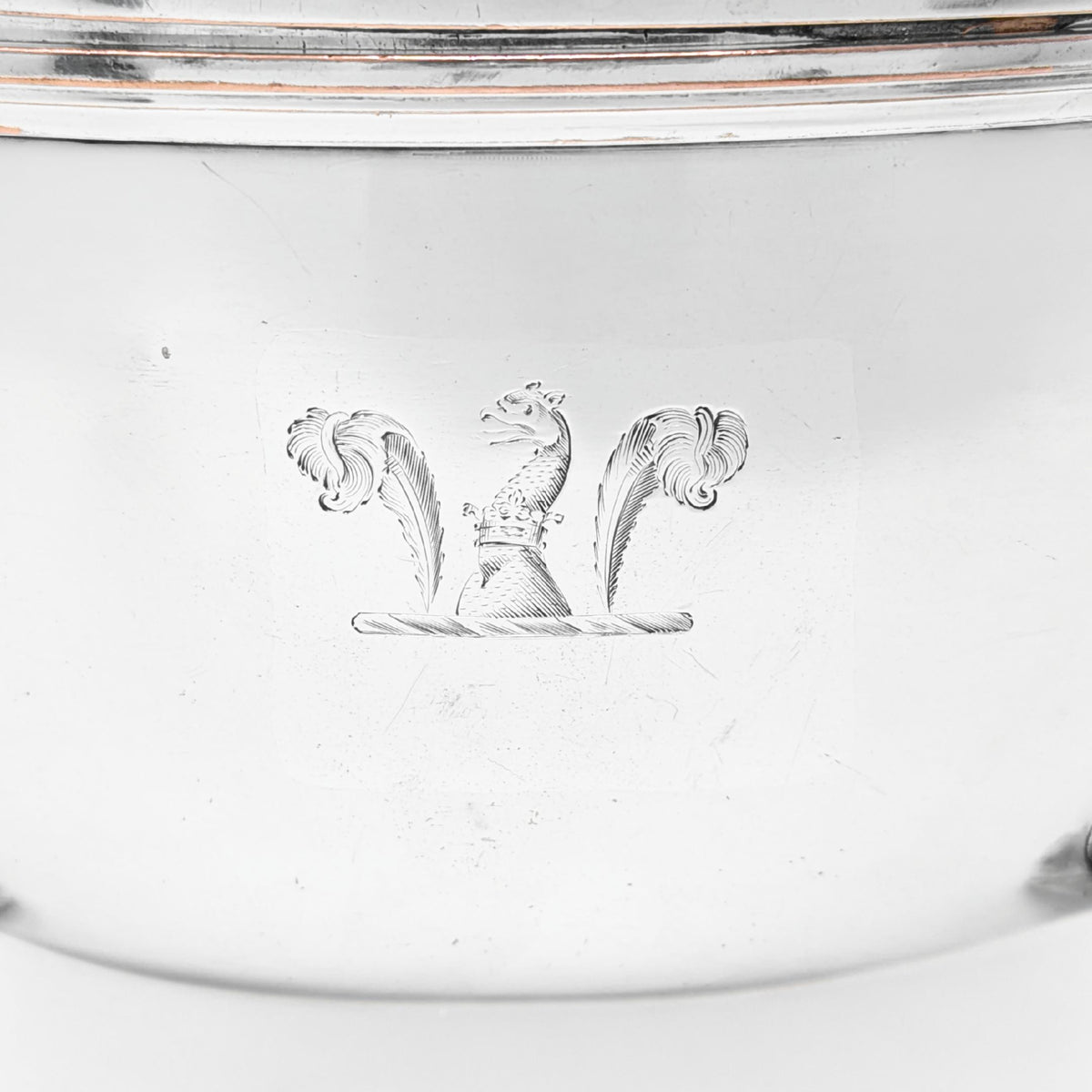 Old Sheffield Plate Souffle Dish with Liner, Early 19th C