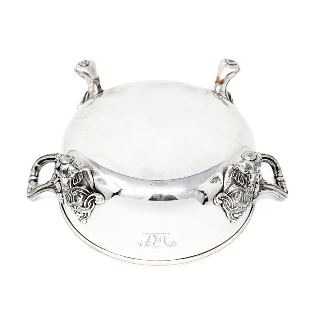 Old Sheffield Plate Souffle Dish with Liner, Early 19th C