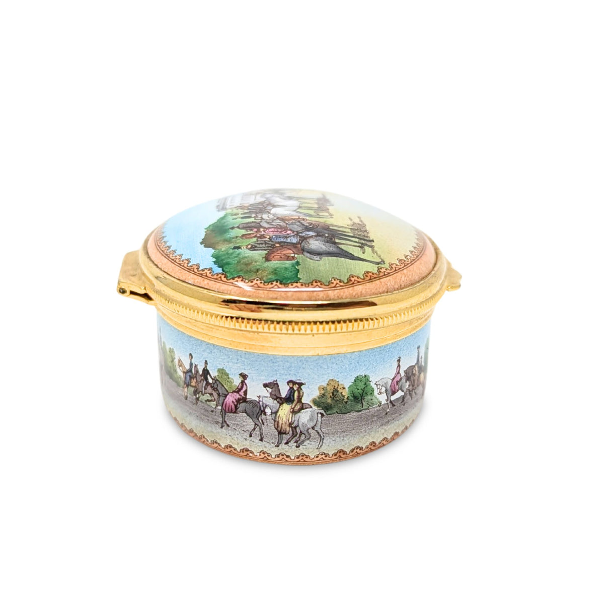 Halcyon Days "Tercentenary of Rotten Row" Ltd. Edition Enameled Trinket Box
