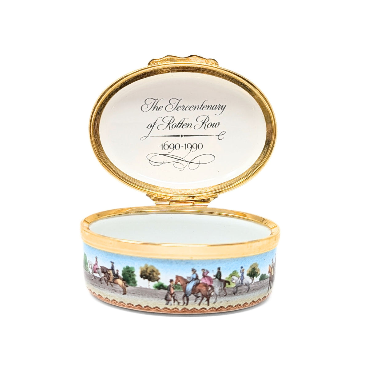 Halcyon Days "Tercentenary of Rotten Row" Ltd. Edition Enameled Trinket Box