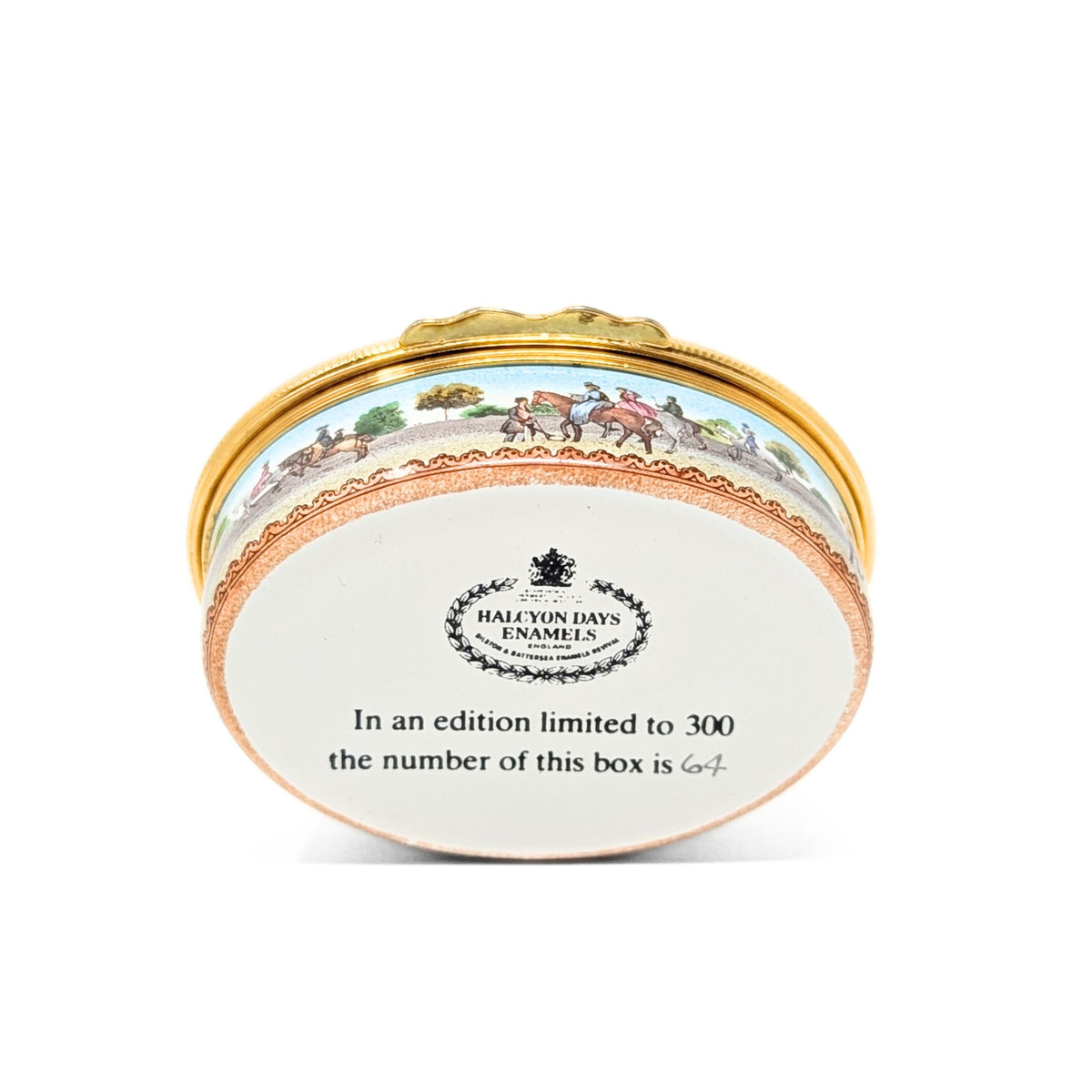 Halcyon Days "Tercentenary of Rotten Row" Ltd. Edition Enameled Trinket Box